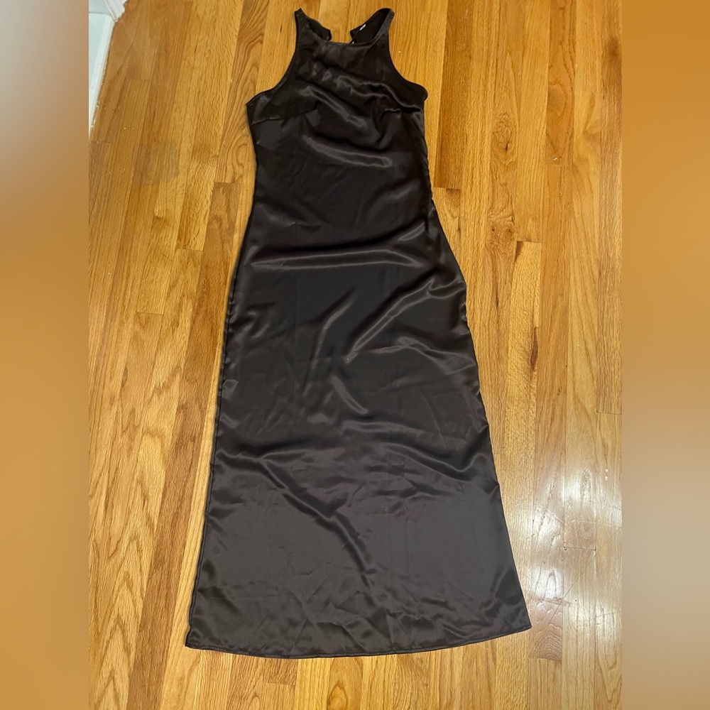 Brown slip dress